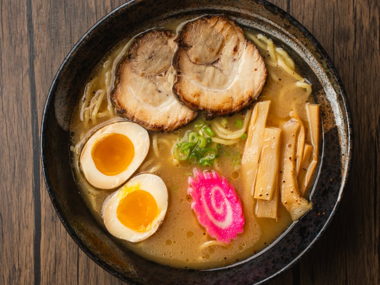 Black Garlic Tonkotsu Ramen with Char Siu, ramen at Domo Cafe
