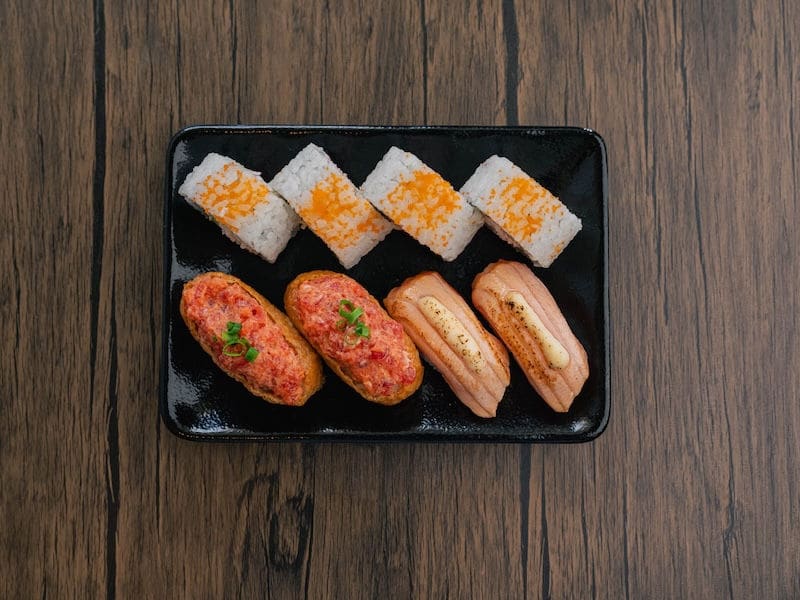 California Roll + Salmon + Spicy Bomb, sets at Domo Cafe