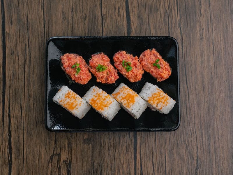 California Roll + Spicy Ahi, sets at Domo Cafe