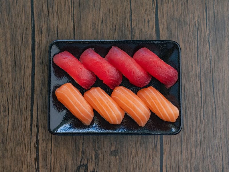 Salmon + Ahi, sets at Domo Cafe
