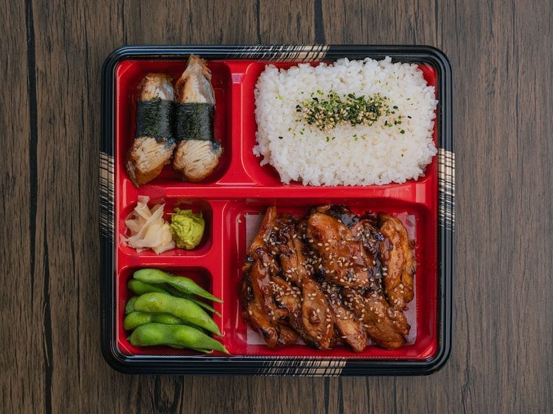 Teriyaki Chicken + 2 Pcs Unagi, bento at Domo Cafe