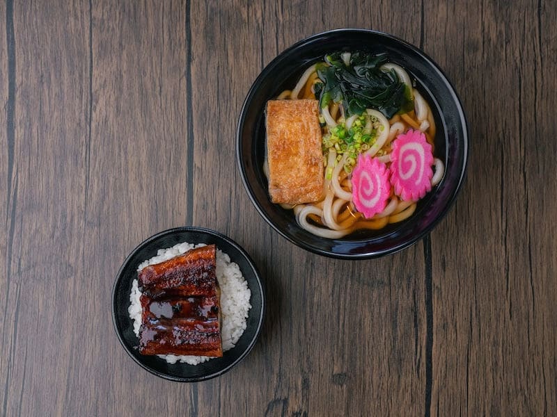 Udon + Unagi, udon at Domo Cafe